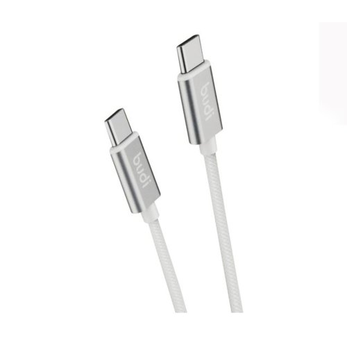 کابل شارژ کنفی ‌USB-C به ‌USB-C بودی مدل Budi DC103TT10W توان 65 وات طول 1 متر با گارانتی ۱۸ ماهه شرکتی (۶ ماه تعویض)