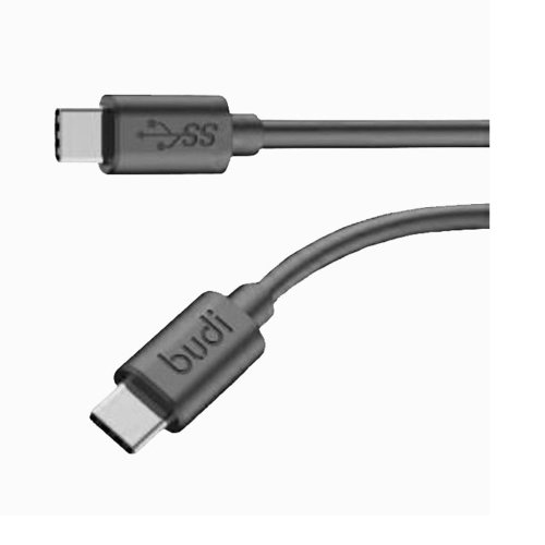 کابل شارژ USB-C به ‌USB-C بودی مدل Budi DC536TT12B توان 100 وات طول 1.2 متر با گارانتی ۱۸ ماهه شرکتی (۶ ماه تعویض)