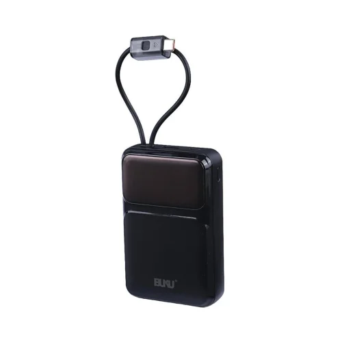 پاوربانک 10000 میلی آمپر بوکو 22.5 وات مدل Buku MG-G181 دارای کابل USB-C و لایتنینگ متصل با گارانتی 12 ماهه شرکتی