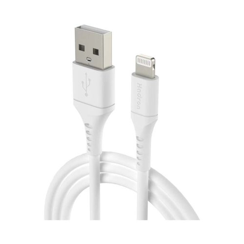 کابل شارژ USB به لایتنینگ هادرون مدل Hadron HTC-A-L01L جریان 2.4 آمپر طول 2 متر با گارانتی 12 ماهه شرکتی