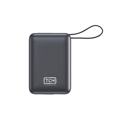 پاوربانک 20000 میلی آمپر تی سی اچ 22.5 وات مدل TCH PB Compact 2020 دارای دو کابل USB-C و لایتنینگ با گارانتی 18 ماهه شرکتی