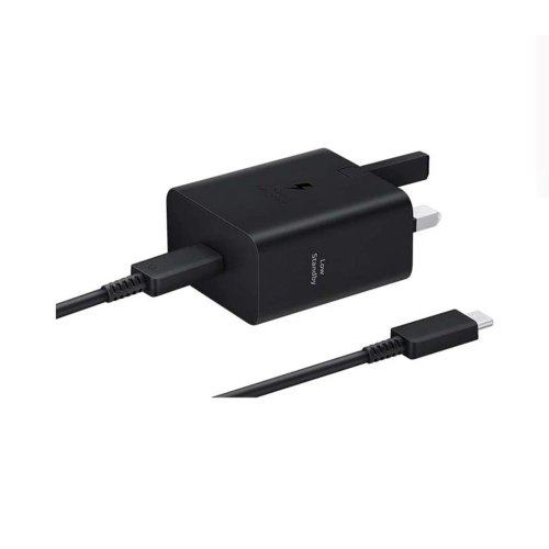 شارژر دیواری 45 وات اوریجینال سامسونگ مدل Samsung EP-T4511 سه پین به همراه کابل Type-C به Type-C طول 1.8 متر با گارانتی 18 ماهه شرکتی