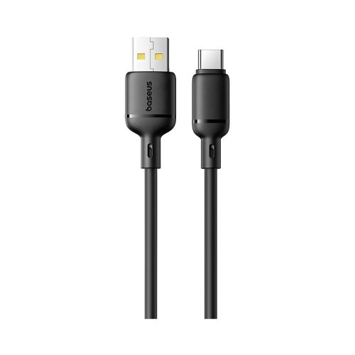کابل فست شارژ USB به USB-C باسئوس مدل Baseus Silky Series P10377703113-02 جریان 3 آمپر طول 1 متر با گارانتی 24 ماهه شرکتی
