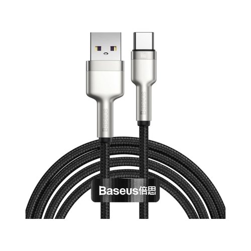 کابل تبدیل USB به USB-C باسئوس مدل Baseus Cafule Metal Data Cable CAKF000 توان 66 وات طول 1 متر با گارانتی 24 ماهه شرکتی