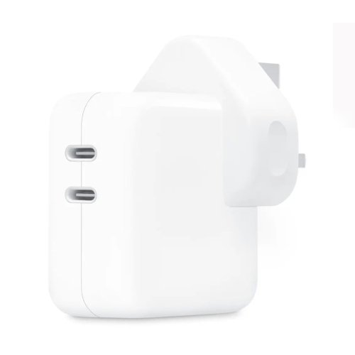 شارژر دیواری 35 وات اپل سه پین مدل Apple A2676 با دو خروجی USB-C (اوریجینال) با گارانتی 18 ماهه شرکتی