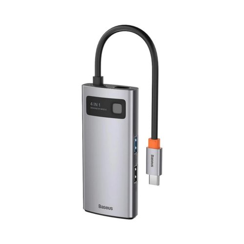 هاب 4 پورت USB-C باسئوس مدل Baseus Metal Gleam با گارانتی 24 ماهه شرکتی