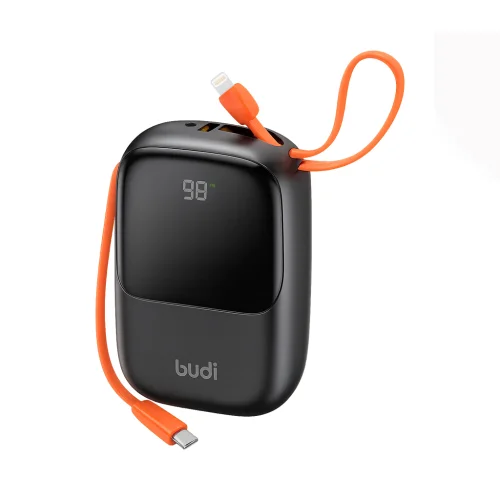 پاوربانک بودی PD و فست 20000mAh 22.5W با نمایشگر درصد شارژ و دو کابل متصل مدل PB812B با گارانتی 18 ماهه (6 ماه تعویض)